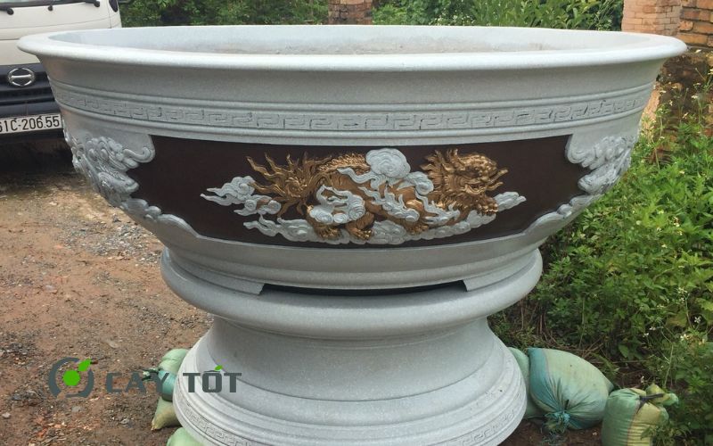 Chậu xi măng tròn