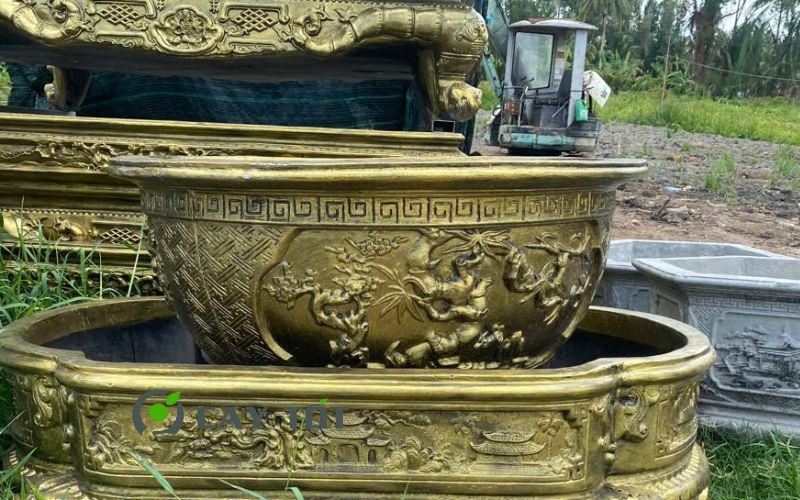 Chậu xi măng tròn