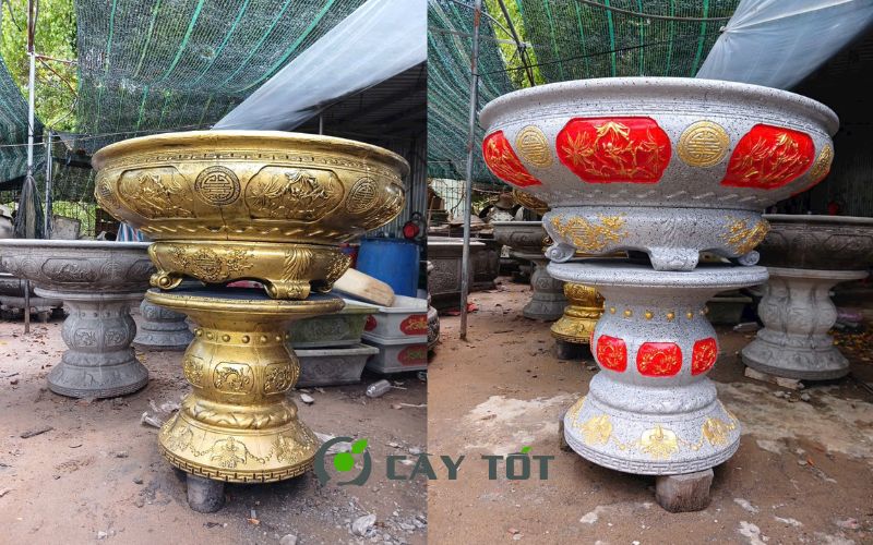 Chậu xi măng tròn