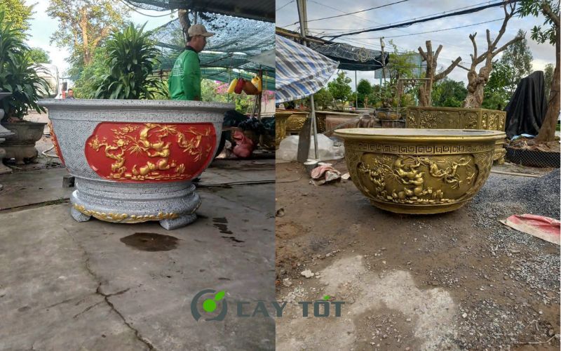 Chậu xi măng tròn