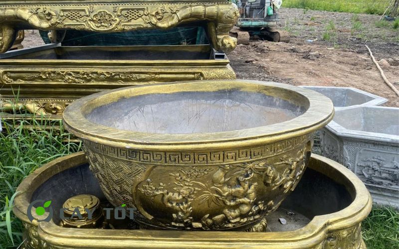 Chậu xi măng tròn