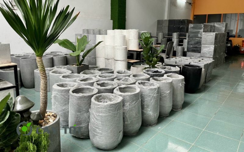 Chậu xi măng tròn mini