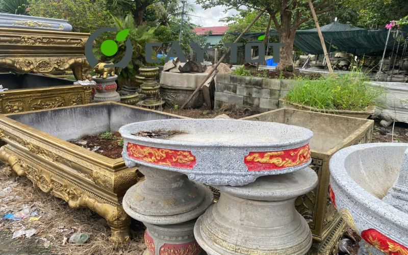 Chậu Xi Măng Hạt Xoài Loại V