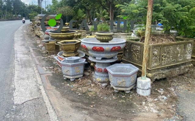 Chậu Xi Măng Hạt Xoài Loại V