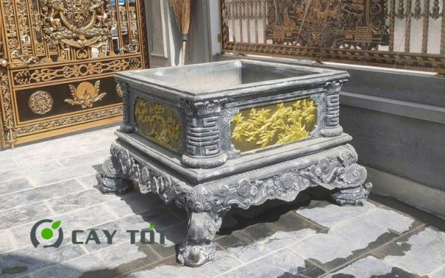 Chậu Xi Măng Vuông Kích Thước 1mx70cm